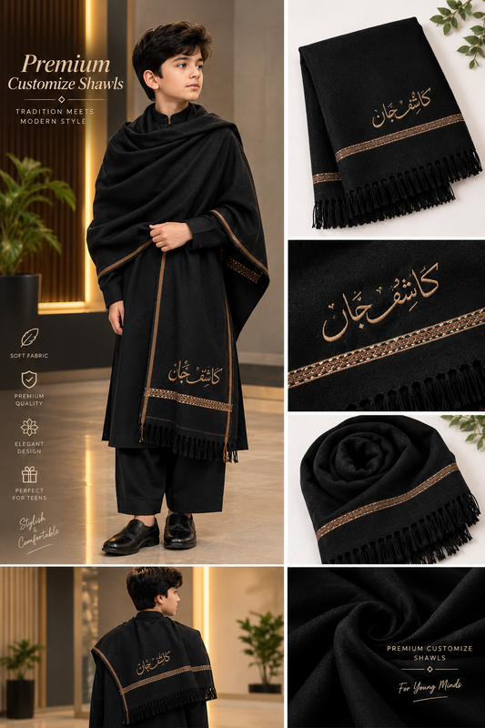 Kids Custom Name Winter Shawls